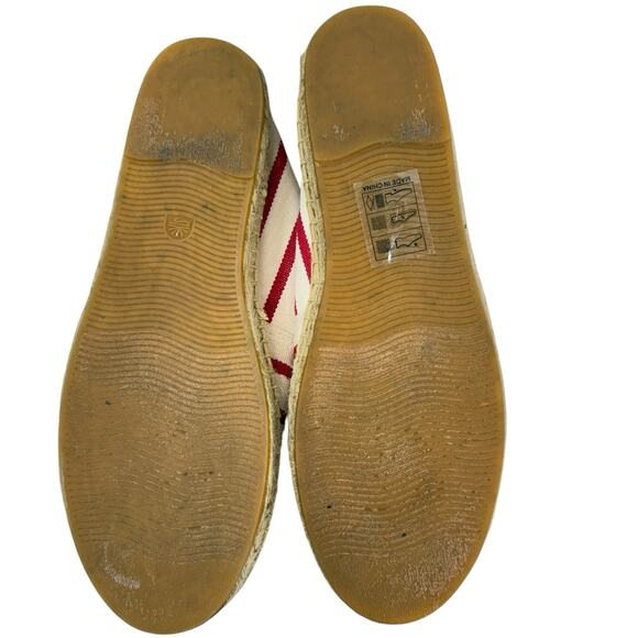 SOLUDOS Dali Red White Stripe Espadrille Flats Women's size 11 - Picture 10 of 11